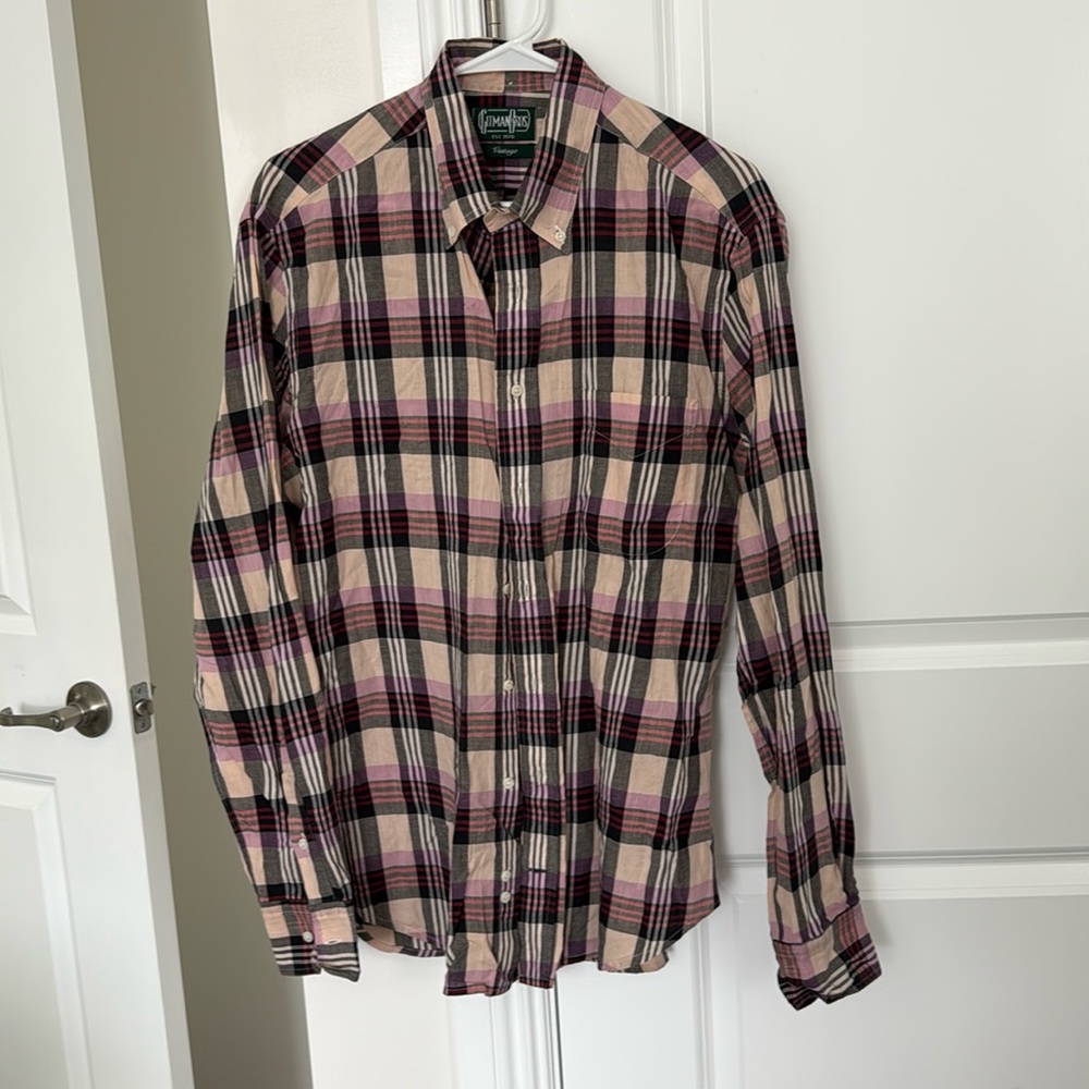 Gitman bros cotton button down long sleeve size L